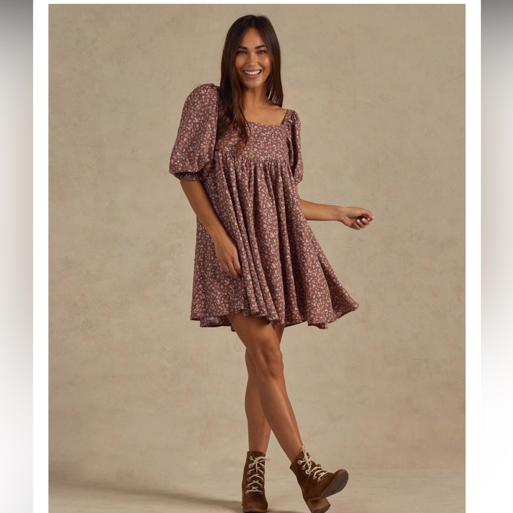 Rylee + Cru Naomi Adult Dress - Plum Floral